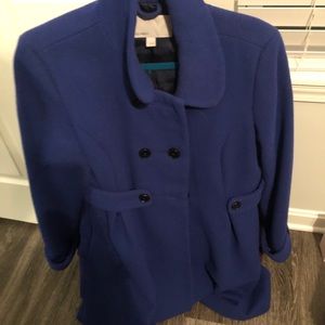 Blue pea coat